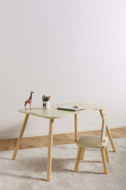 Alice & Fox Skrivebord med Stol Kat, Lysegul