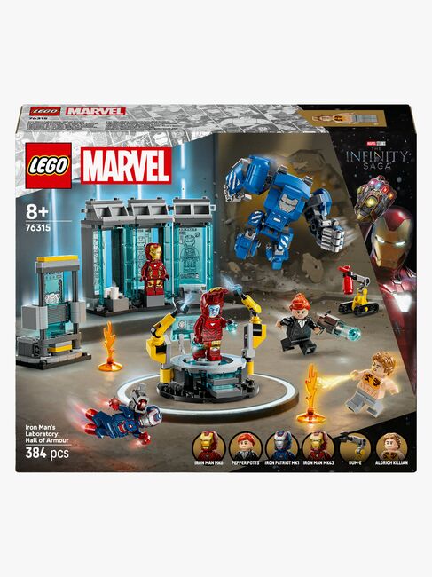 LEGO Super Heroes 76315 Iron Mans laboratorium: Dragtgalleriet