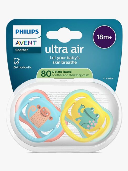 Philips Avent Ultra Air-sut 18m+ 2-pak, Blå/Gul