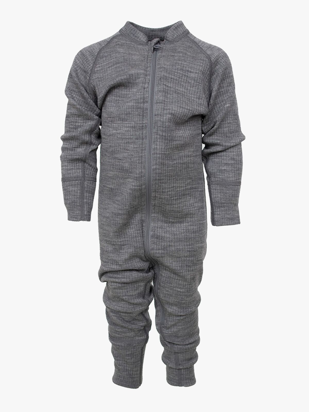 Lindberg Rib Merino Termoundertøjs-heldragt Merinould, Grey Melange