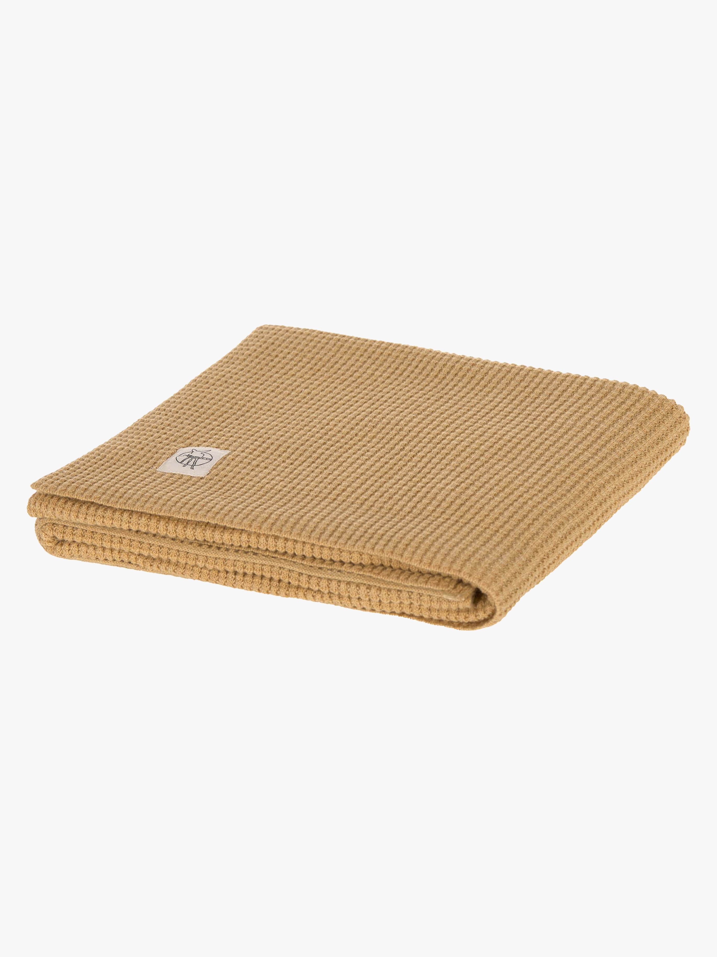 Lässig Strikket Tæppe 80x100, Nubs Camel