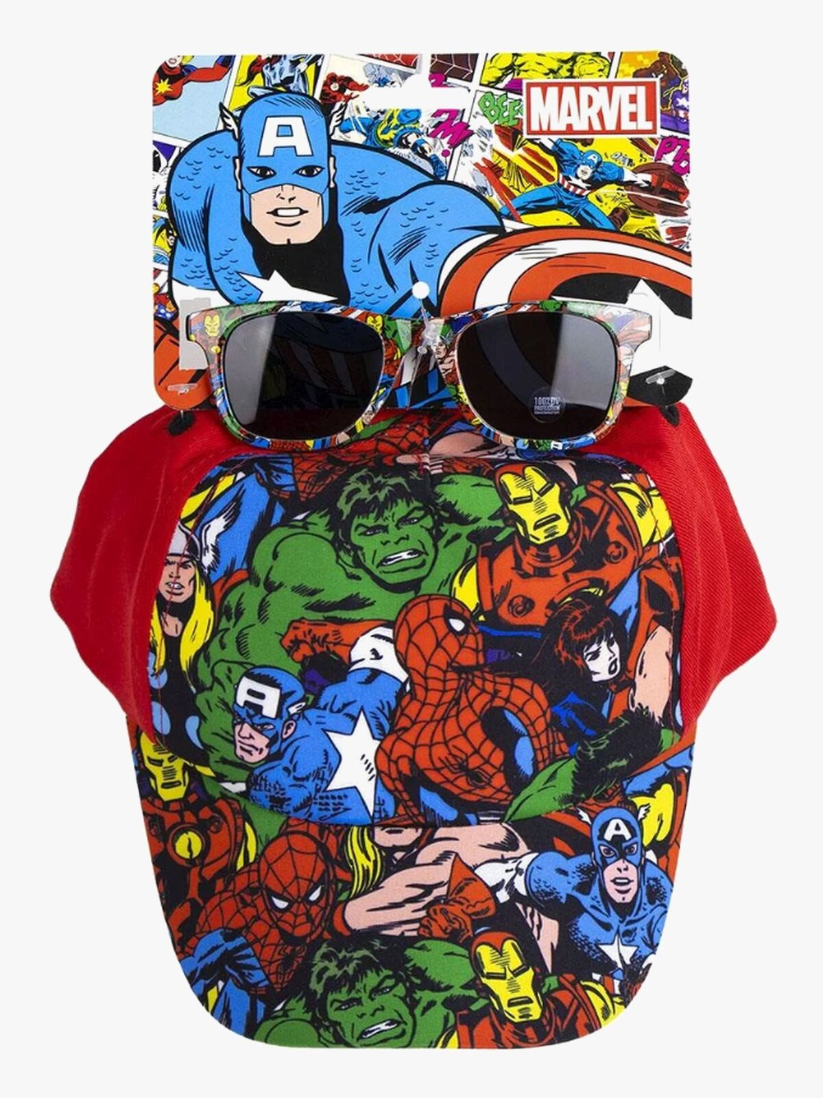 Marvel Avengers Kasket & Solbriller, Rød