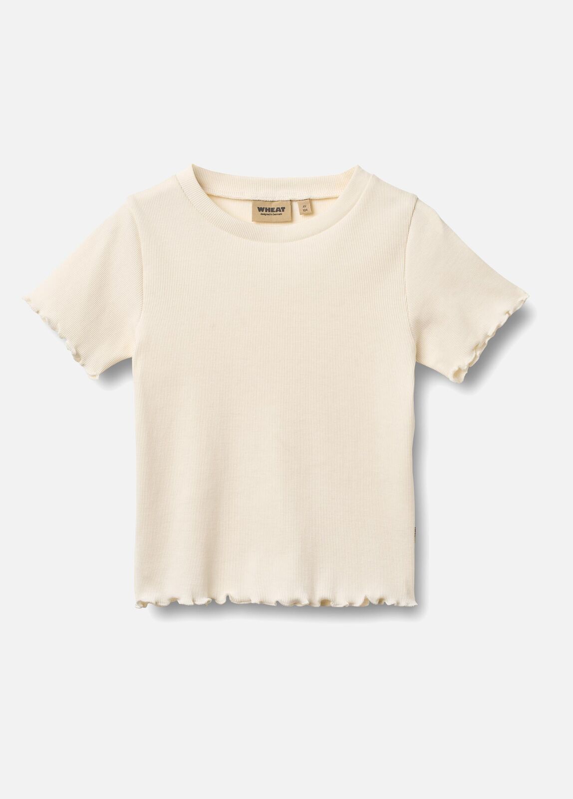 Wheat Alicia  Ribstrikket T-shirt, Ivory