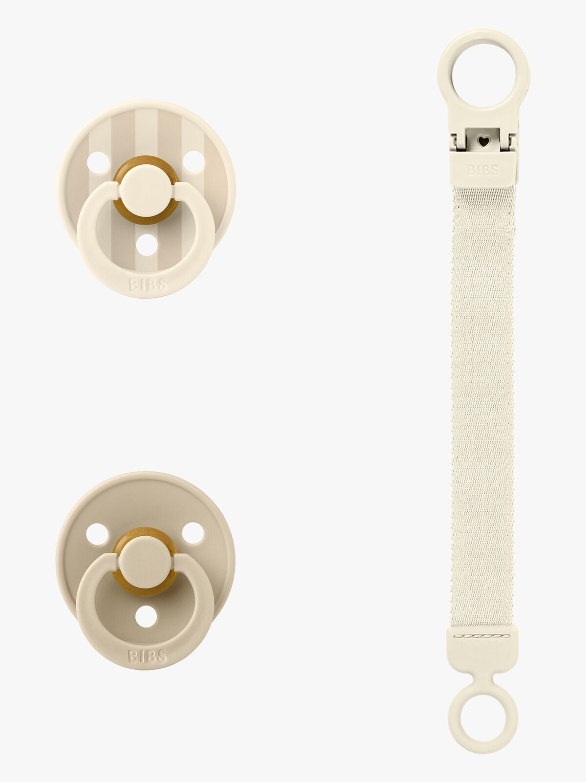 BIBS Colour Sut & Loop Suttesnor Gavesæt Latex Str. 1, Ivory