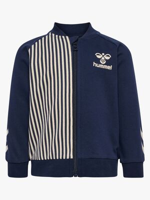 Hummel Stripy Full-Zip Trøje, Black Iris