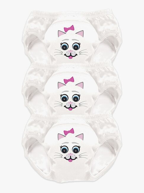 My Carry Potty Kat Pottetræningsbukser 3-pak, Hvid