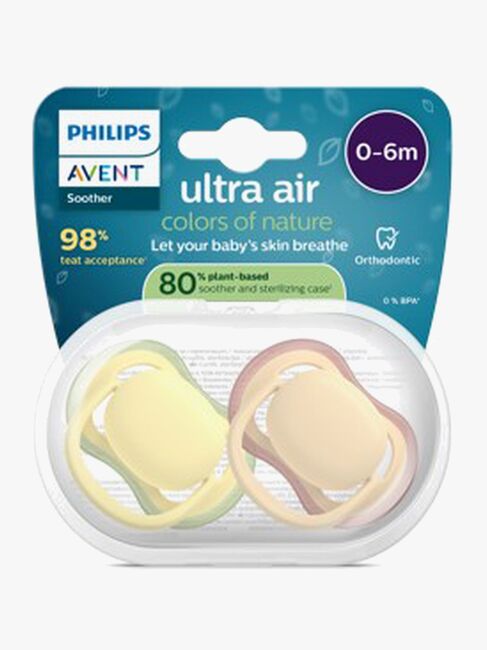 Philips Avent Ultra Air-sut 0-6m 2-pak, Gul/Orange
