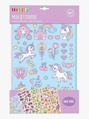 Playbox Megasæt Klistermærker Enhjørning 500 Stk.