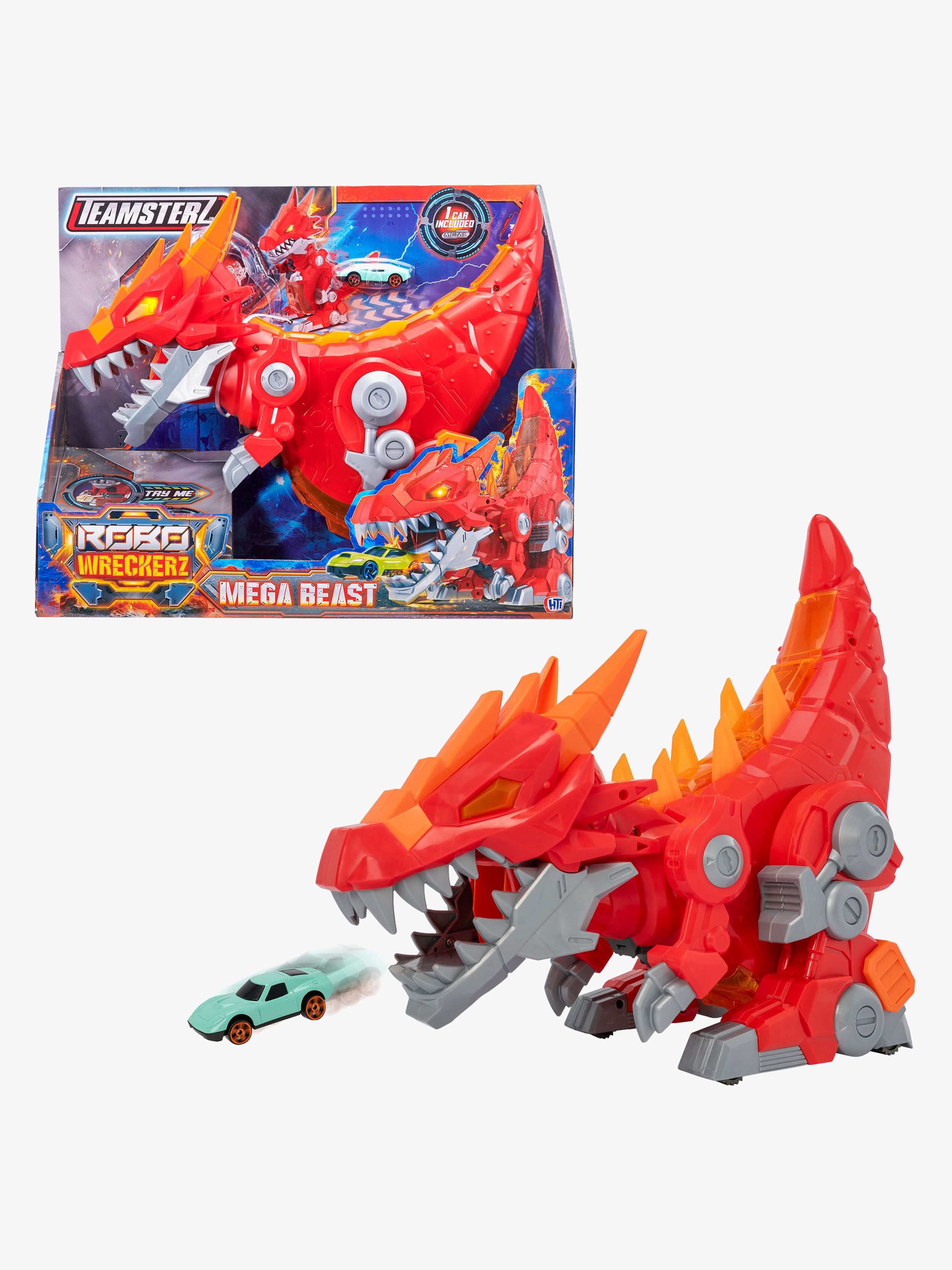 Teamsterz Robo Wreckers Dragelauncher Med En Bil Mega Beast