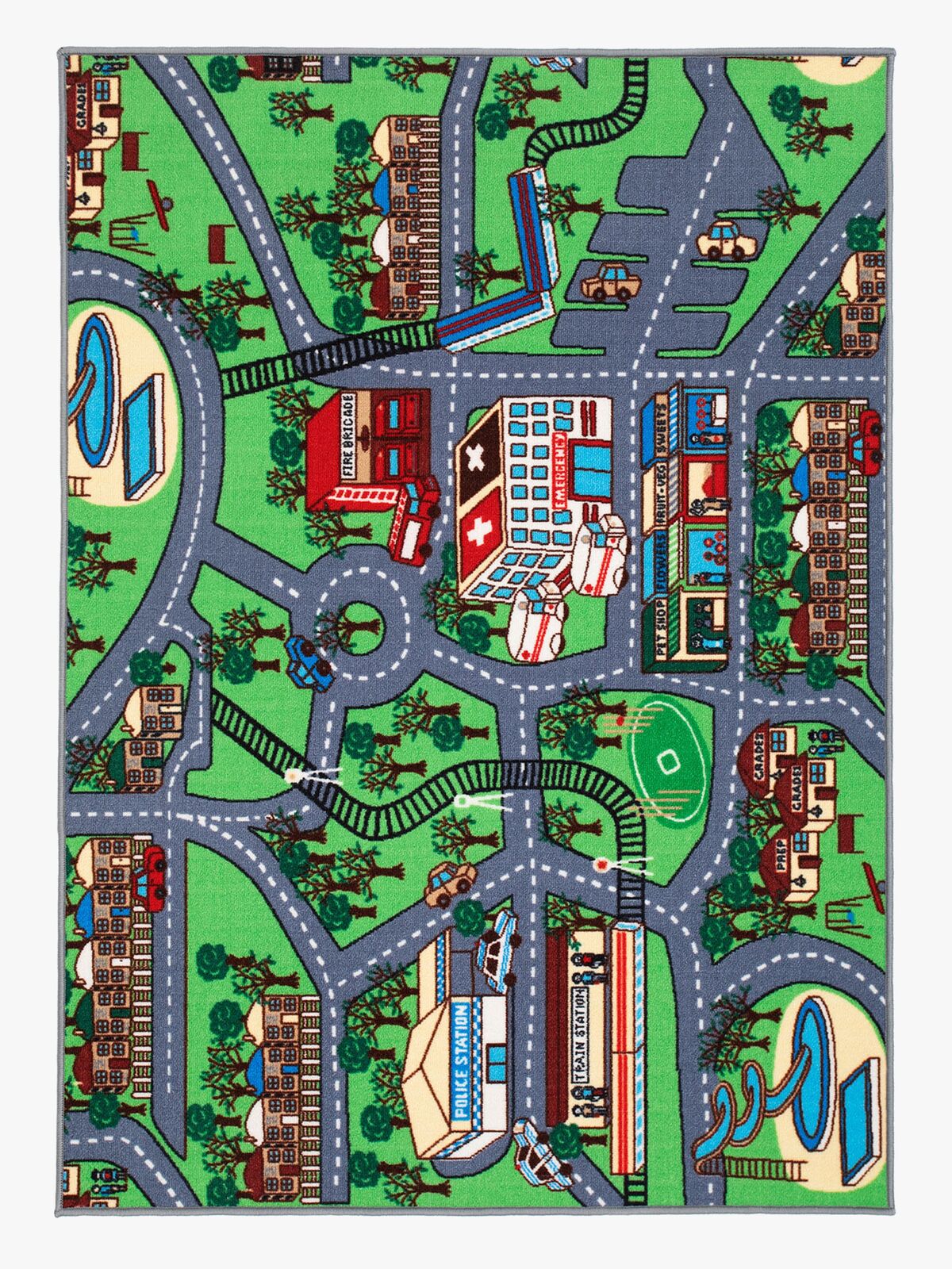 KMCarpets Vejgulvtæppe m. Gummiunderside Multi 133x170