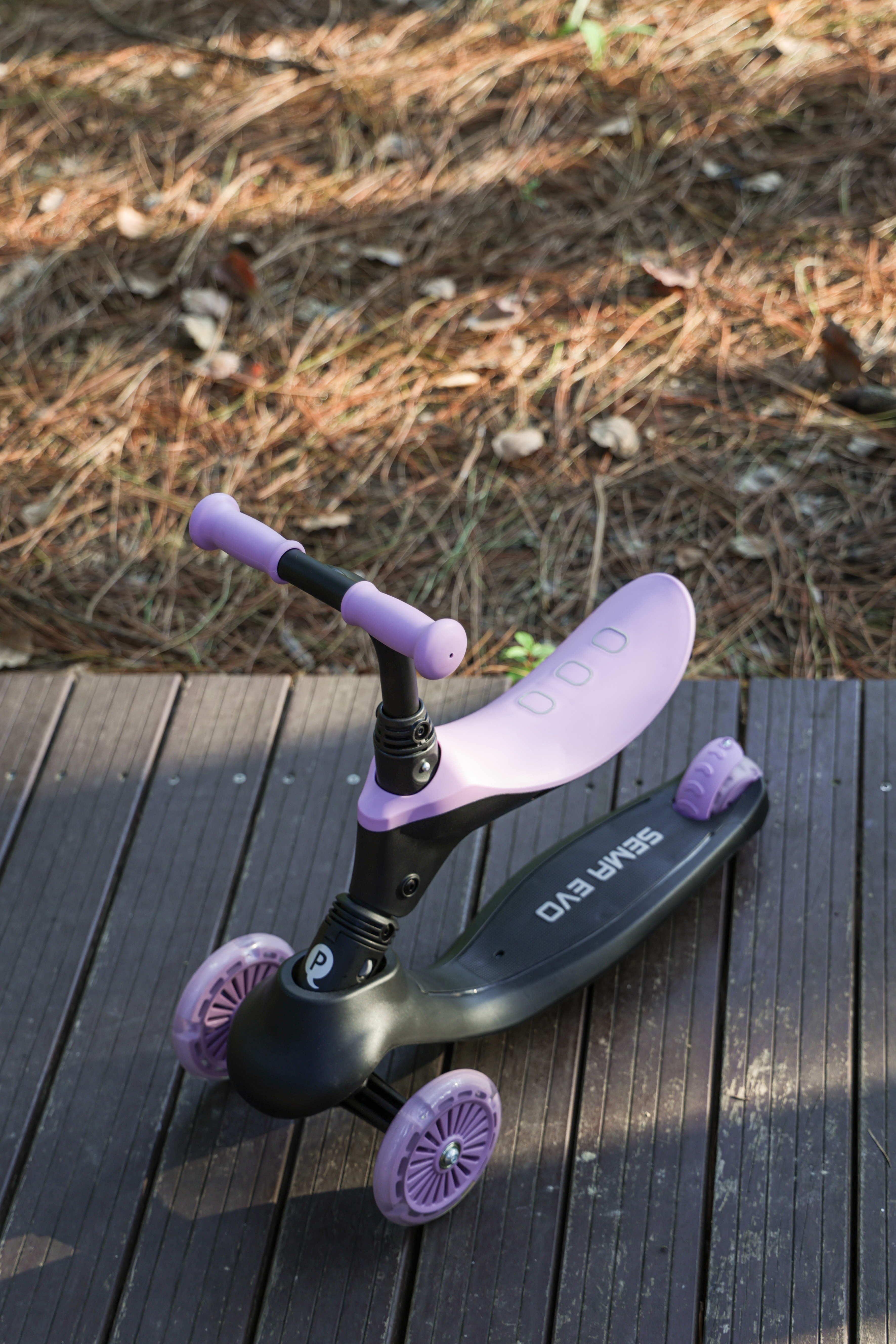 QPlay Sema Evo 5-in-1 Trehjulet Løbehjul, Violet