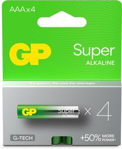 GP Super Alkaline G-TECH AAA/LR03 Batterier 4-Pak