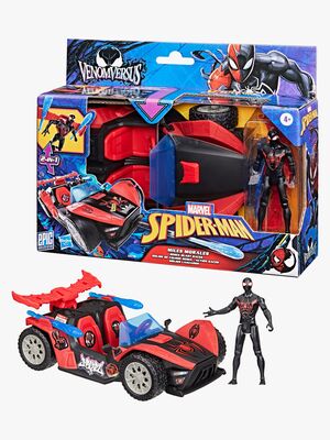 Marvel Spider-Man Epic World of Actionfigur med Bil - Miles Morales Remix Blast-Racer