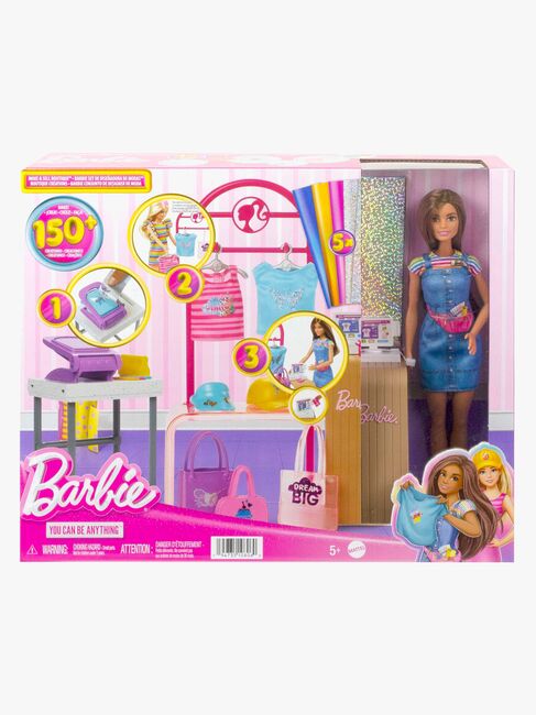 Barbie Legesæt med Dukke Make & Sell Boutique