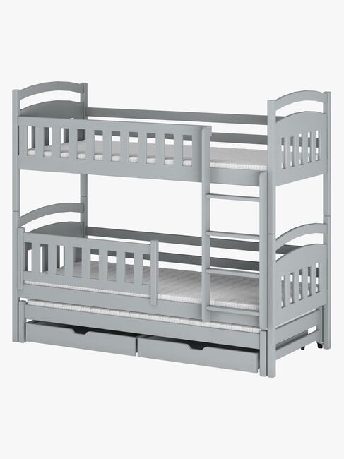 Lano Meble BLANKA Tribbelkøjeseng 90x200, Grå