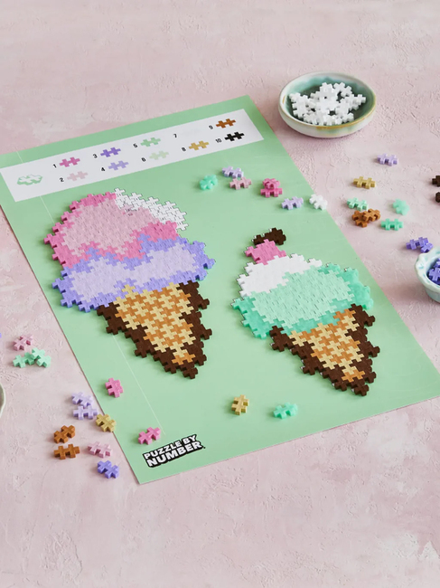 Plus-Plus Puzzle By Number Byggesæt Isvafler 250 Dele