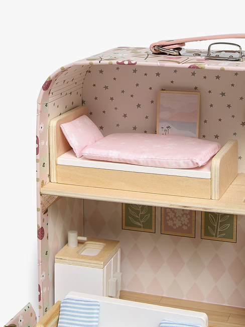 Alice & Fox Kuffert Dukkehus, Lyserød/blå