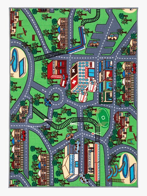 KMCarpets Vejgulvtæppe m. Gummiunderside Multi 133x170