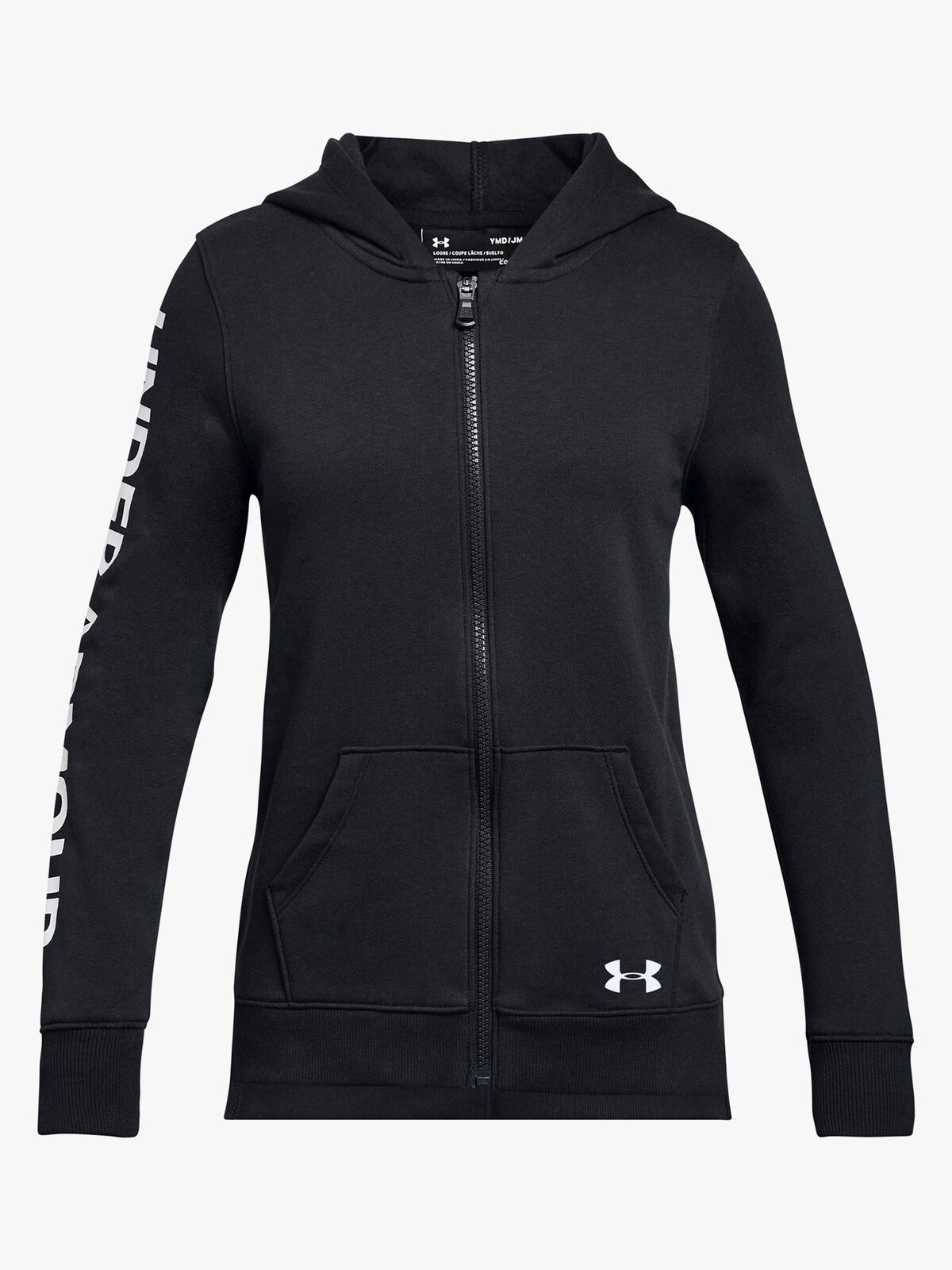 Under Armour Rival Full Zip Hættetrøje, Black