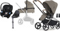 Crescent Ultra Duovogn inkl. Cybex Aton M Autostol Baby, Sand/Brown Chrome