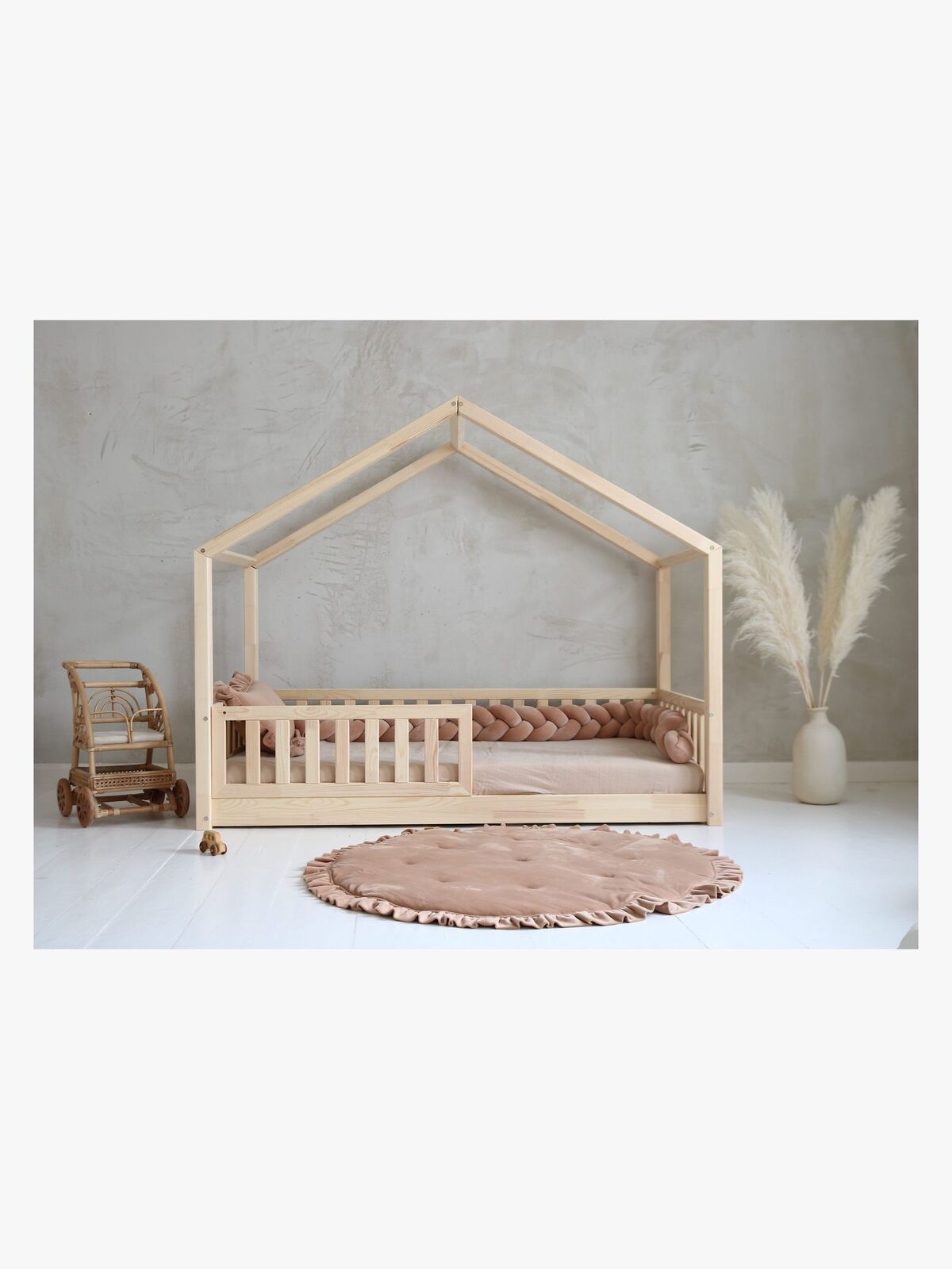 Minitude HENRY Junior-/Montessori-seng 90x190, Natur