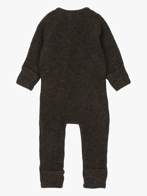 Mikk-Line Ulddragt Merino, Dark Brown Melange