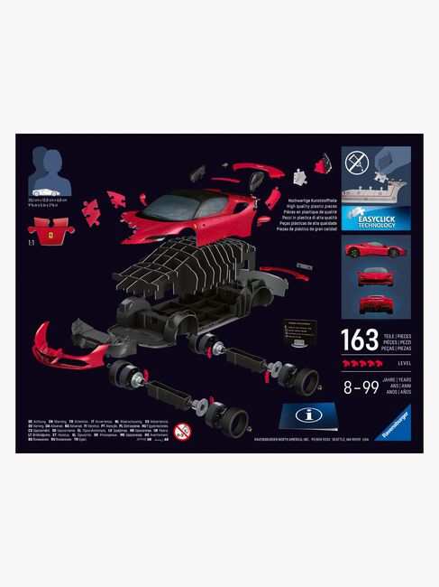Ravensburger Iconics 3D-puslespil Ferrari SF 90 Stradale 163 Brikker