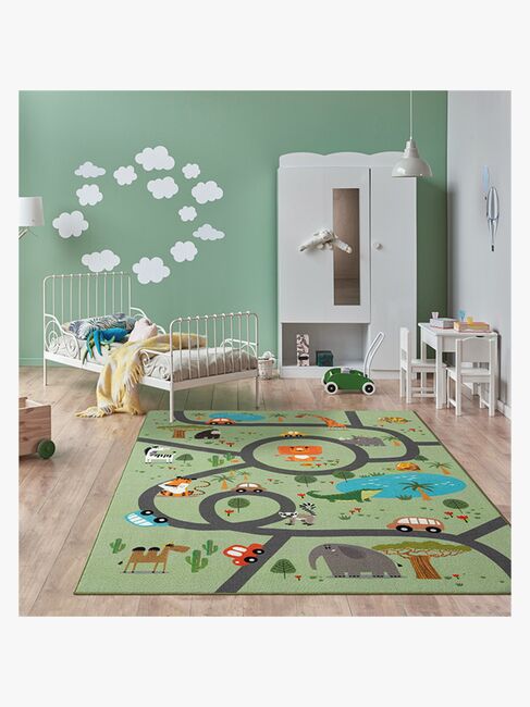 KMCarpets Gulvtæppe Play Animal 120x160, Grøn