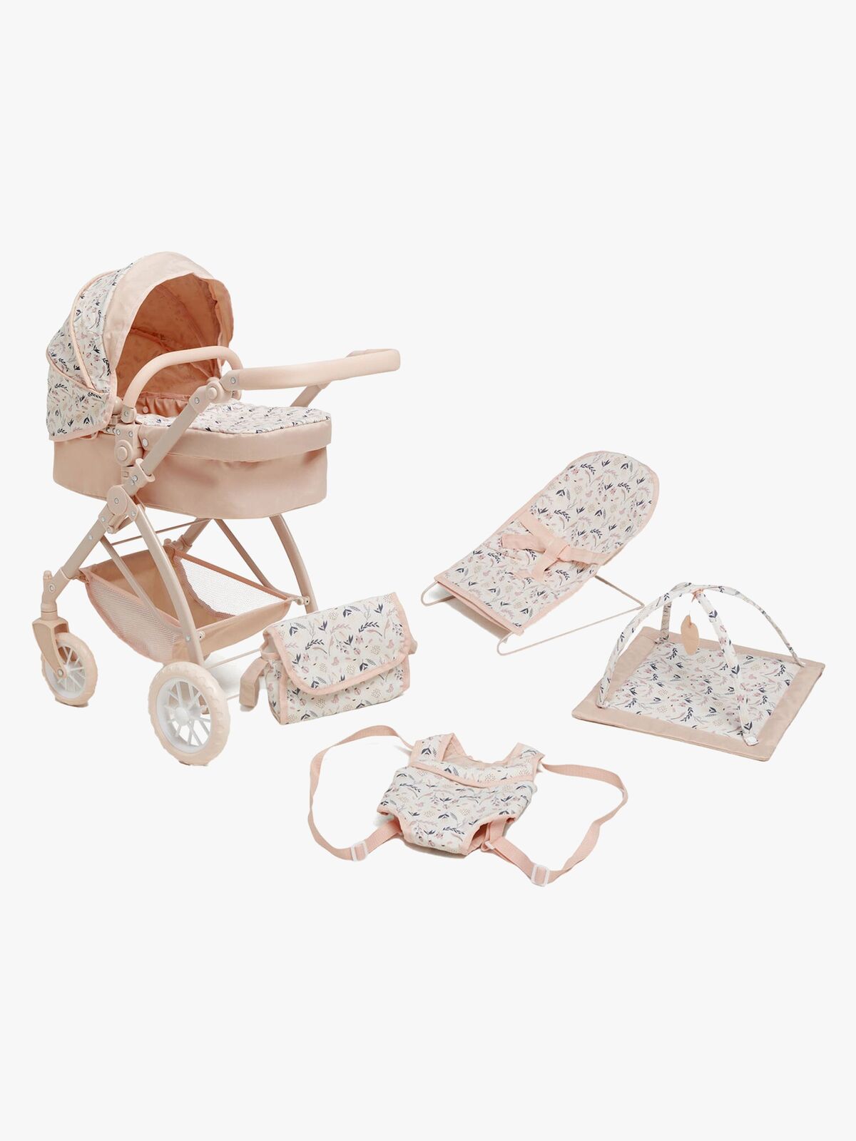 Cloudberry Castle Dukkevogn Konvertibel inkl. Dukketilbehør Kanin