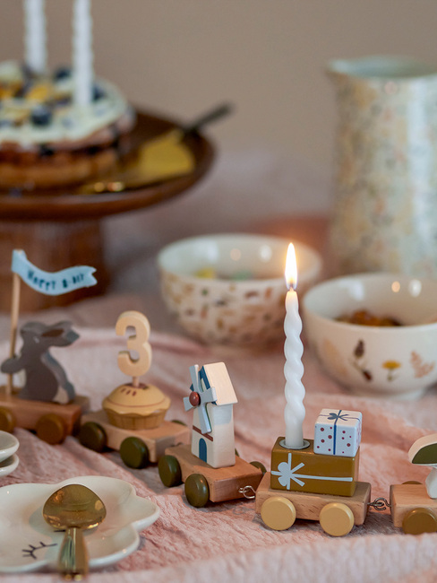 Bloomingville Twist Lys Paraffin, Hvid