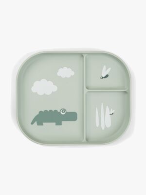 Done By Deer Foodie Opdelt Tallerken Croco, Grøn