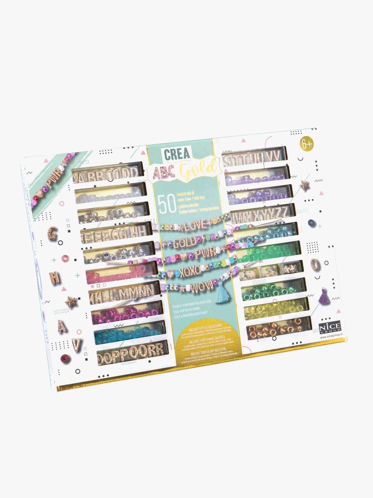 NICE Crea Abc Kreasæt Guldarmbånd