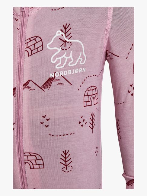 Nordbjørn Moritz Termoundertøj Heldragt Bamboo, Pink Iceberg