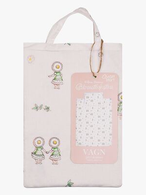 Elsa Beskow Blomsterfesten Sengesæt 70 x 80 Tremmeseng, Sandfarvet