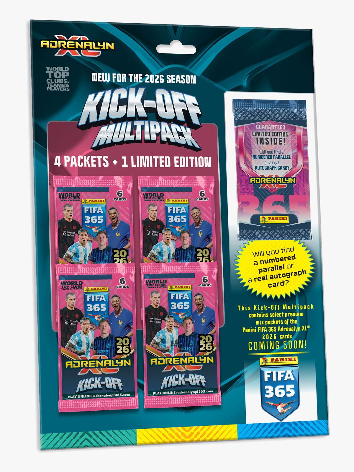 Panini FIFA 365 Adrenxl Samlekort 2026 Kick-Off Pack