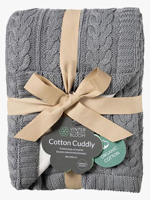 Vinter & Bloom Cotton Cuddly EKO Tæppe, Misty Grey