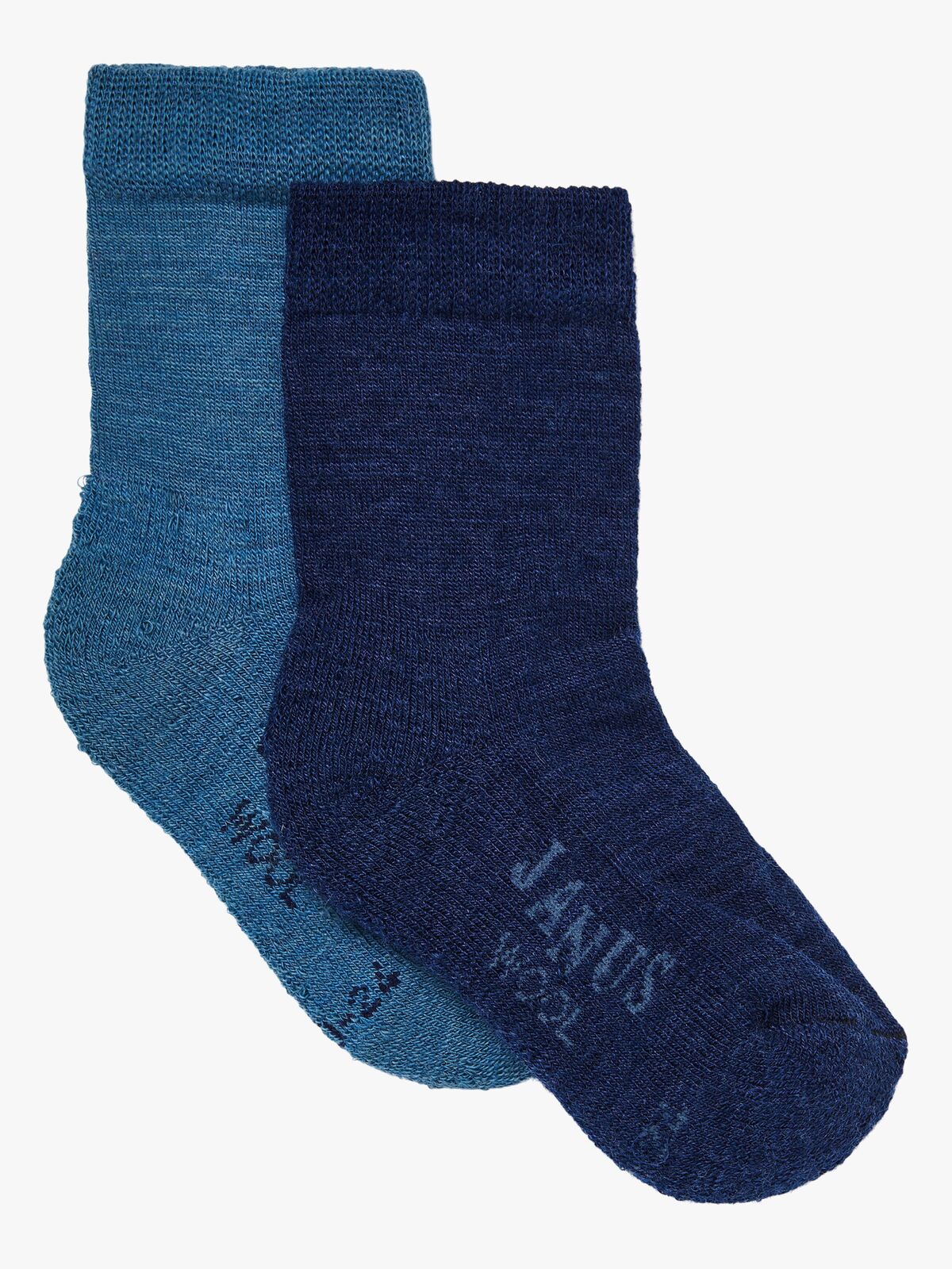 Janus Uldstrømper Merinoblanding 2-pak, Lyseblå