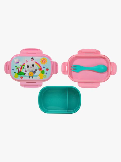 Gabby's Dollhouse Madkasse med Bestik, Blå/Pink