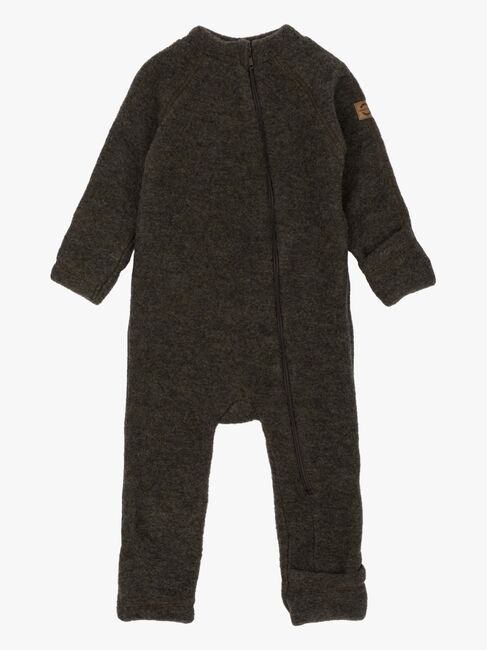 Mikk-Line Ulddragt Merino, Dark Brown Melange