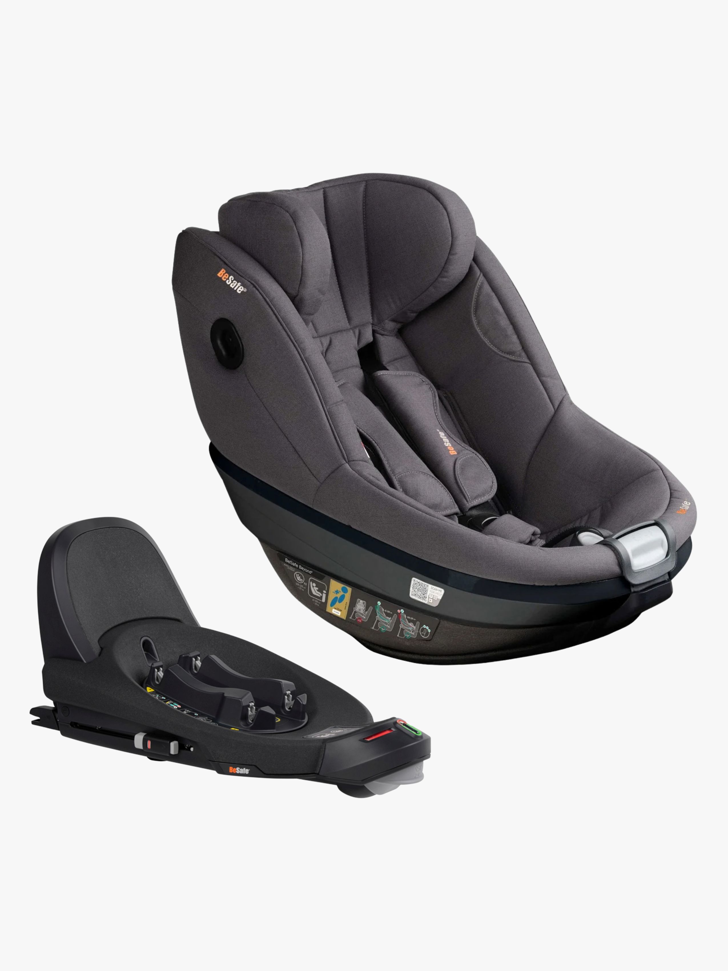 BeSafe Beyond² Autostol inkl. Beyond Base, Dark Grey Mélange