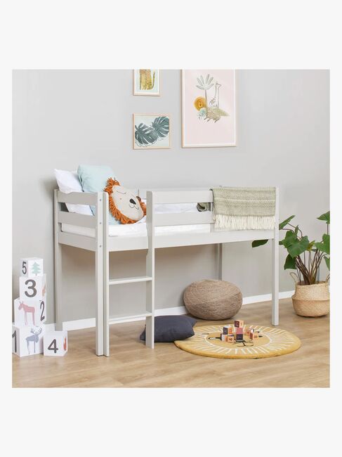 Hoppekids ECO Comfort  Halvhøj Højseng 70x160, Duegrå