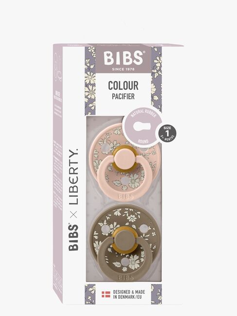 BIBS x Liberty Colour Sut 2-Pak Latex Str. 1 Rund, Capel/Blush Mix