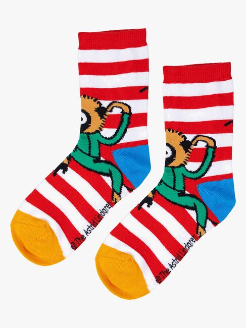 Pippi Langstrømpe X Martinex Pippi Strømper 2-pak, Blå/Rød