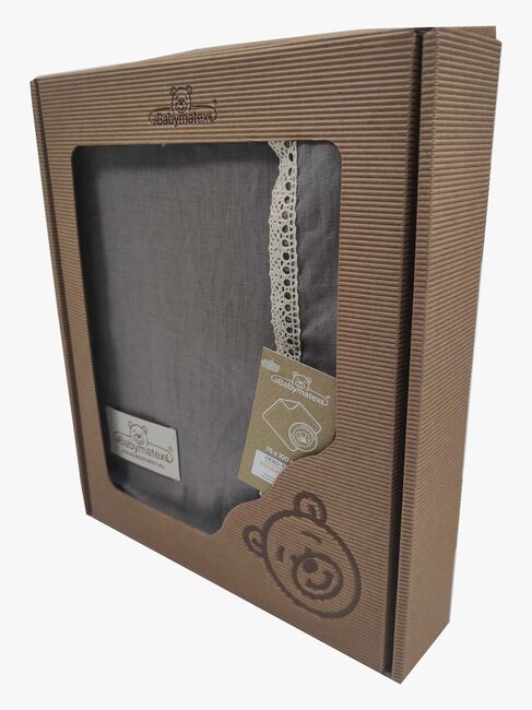 BabyMatex Babytæppe i Hør 75 x 100 cm, Mørkegråt