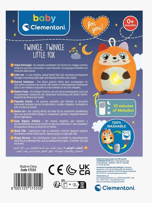 Clementoni Baby Natlampe, Twinkle Twinkle Little Fox