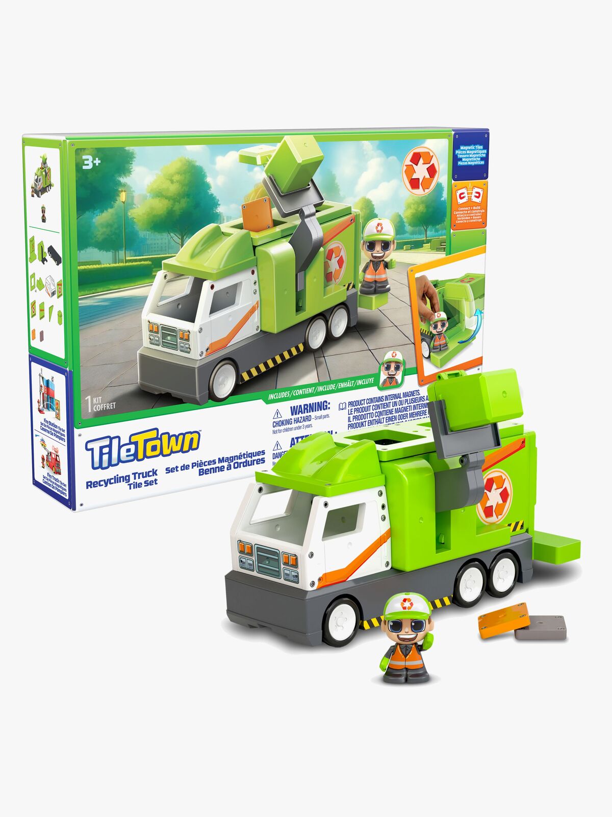 Tile Town Magnetisk Byggesæt Skraldebil