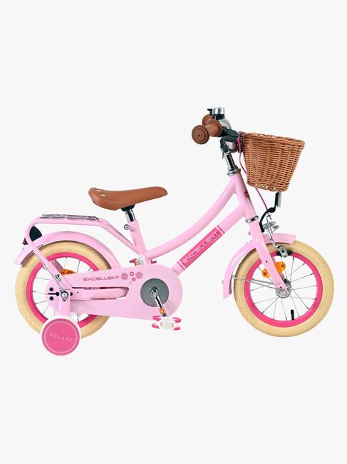 Volare Excellent Cykel med Kurv 12 Tommer, Pink