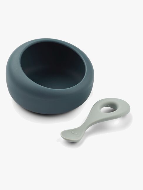 LIEWOOD Sparia Skål & Ske Sæt, Whale blue/Dove blue