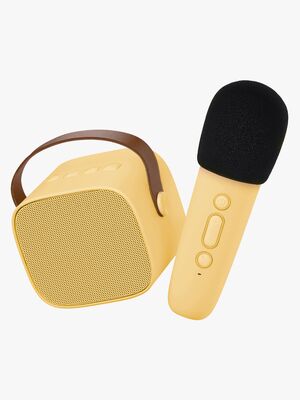 Lalarma Bluetooth-højttaler med Trådløs Mikrofon, Gul