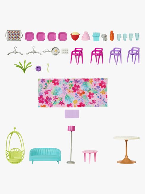 Barbie Malibu Feriehus med Møbler & Tilbehør